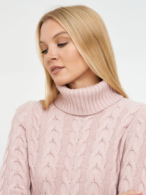 водолазка женская розовая с косами - Glenfield фото 6