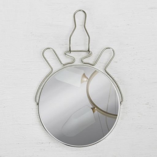 Зеркало настольное - подвесное Круг, двустороннее, с увеличением, d зеркальной поверхности 14 см, цвет серебристый - Queen fair фото 6