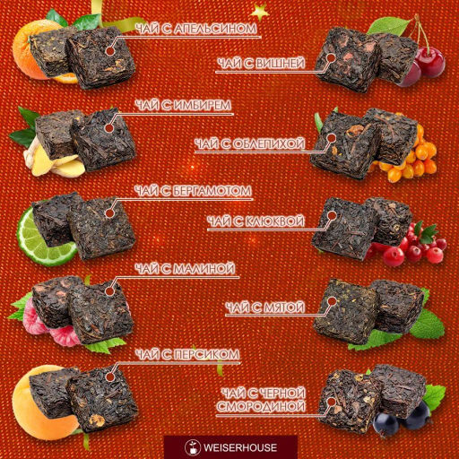 Чайное ассорти кубики (черный чай) 5-7гр, 1упХ10 шт Новый год коробочка