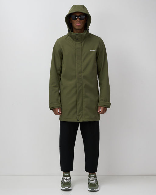 Парка спортивная мужская с капюшоном softshell цвета хаки 9565Kh - Mtforce фото 7