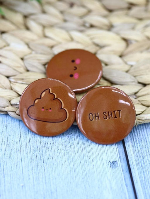 Набор значков 3 шт. iLikeGift "Oh Shit"