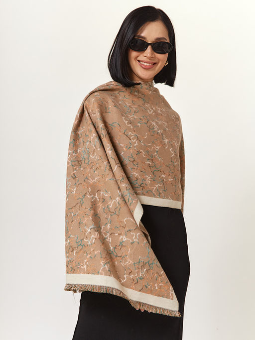 в составе ШЕРСТЬ и КАШЕМИР Большой, мягкий, теплый двусторонний палантин. - Tantino фото 6