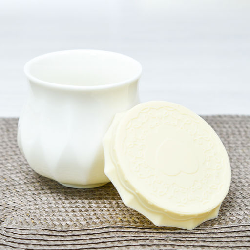 Баночка для меда с силиконовой крышкой 150 мл. фарфор арт. 811-0520