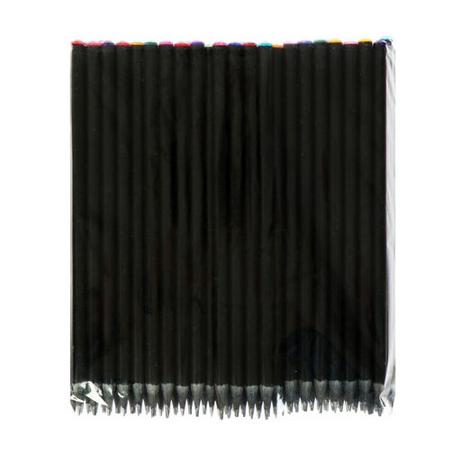 Цена за 90 шт. Карандаш чернографитный твёрдость НВ, корпус чёрный, заточенный, со стразой из акрила, МИКС