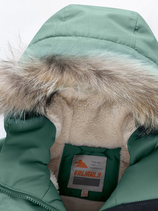 Парка зимняя подростковая для мальчика зеленого цвета 9339Z - Valianly фото 5