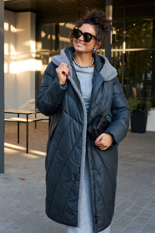 Пальто Beautiful Free 8017 иссиня-черный