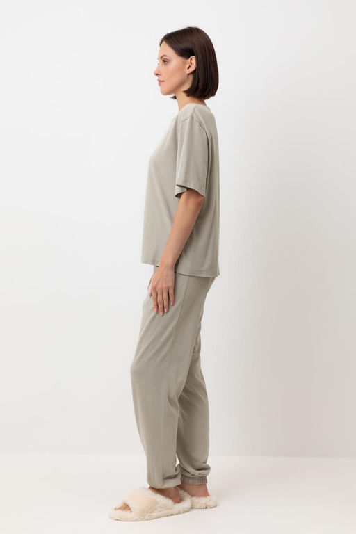 Е 20151/пыльно-оливковый пижама жен