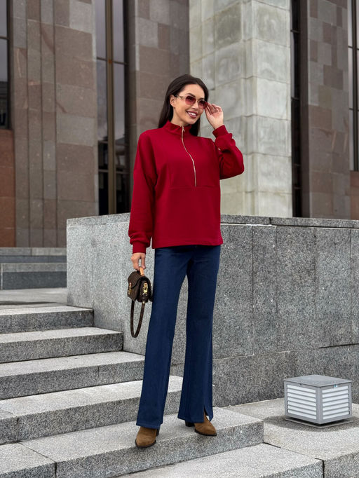 Джемпер AURA 2199-170 спелая вишня