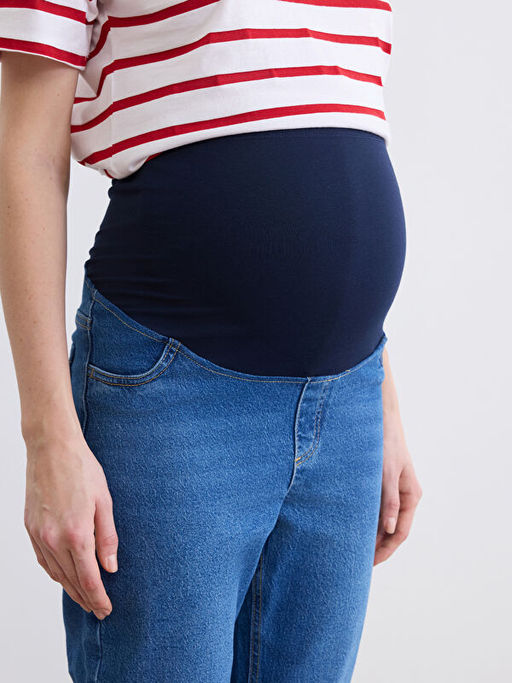 Kar?n Panelli Slim Mom Hamile Jean Pantolon