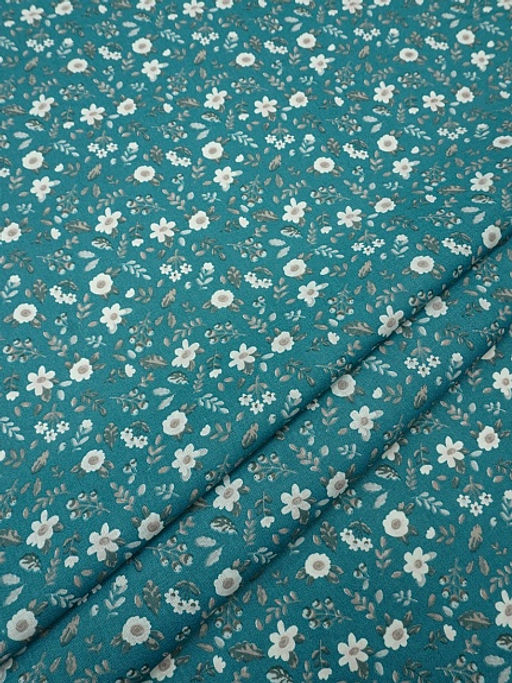 Бязь "Ивона" цв.морская волна, ш.1.5м, хлопок-100%, 120гр/м.кв