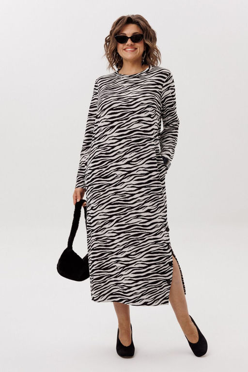 Платье ANELLI 1755 Черно-белое кино