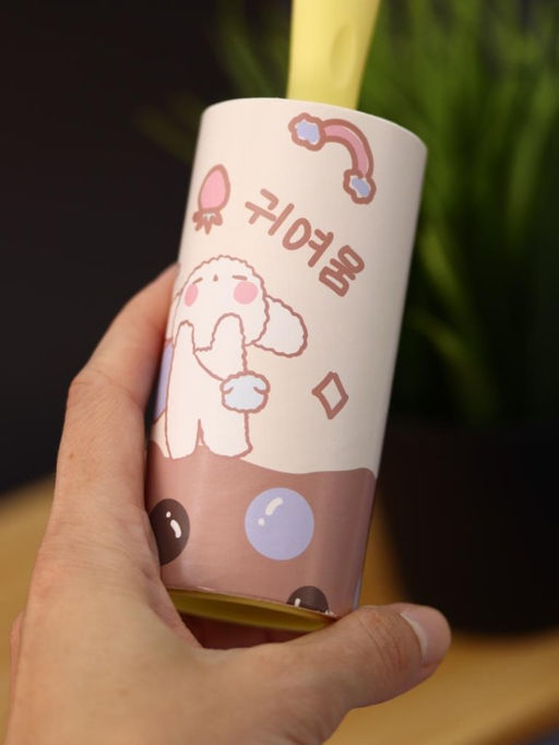 Ролик для чистки одежды "Yellow volumetric bear", 10 см*60 листов