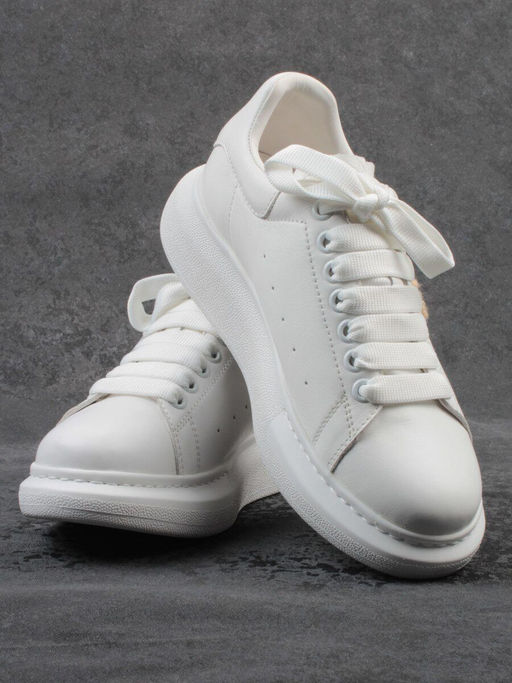 03-X668-1D WHITE Кроссовки женские (натуральная кожа)