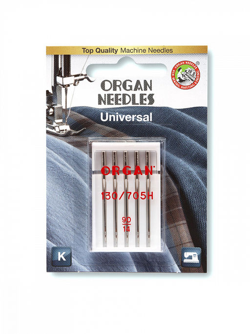 Иглы для бытовых швейных машин ORGAN универсальные №90, уп.5 игл