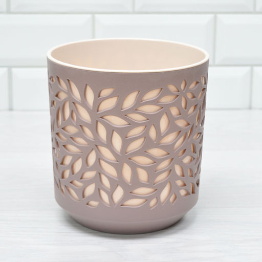 Кашпо Leaves (2,5л.) Цв. Мокко/Пудра (КШ-9573) - Вмс фото 3