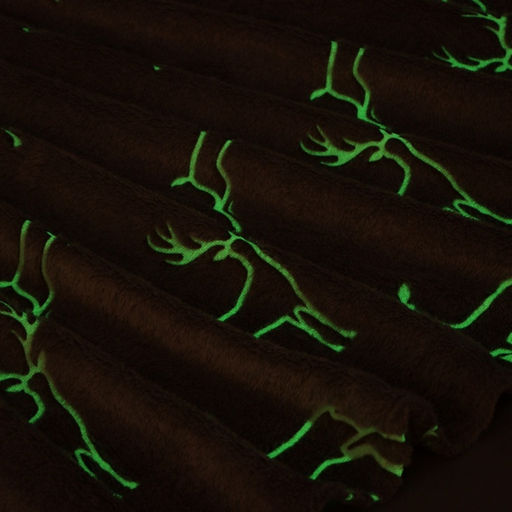 Плед светящийся в темноте «Этель. Олени», 200×220 см, корал-флис 220 г/м²