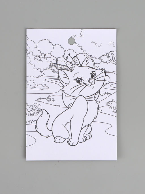 Цена за 10 шт. Наклейки бумажные «Кошечка», c раскраской на обороте, 11 × 15.5 см