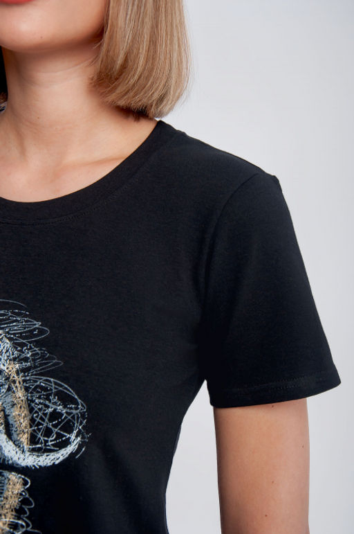 Арт. 3746 Футболка женская 42-50 (5 шт) Цвет:черный - Калинка фото 21