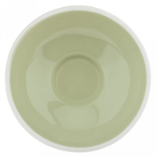 Бульонница керамическая "Семейная" 0,7л, д15,3см, h8,3см, с ручкой, с крышкой - светло-зеленый, общая h13см, рифленый борт, форма "мисосупница", светло-желтый, в коробке (Китай)