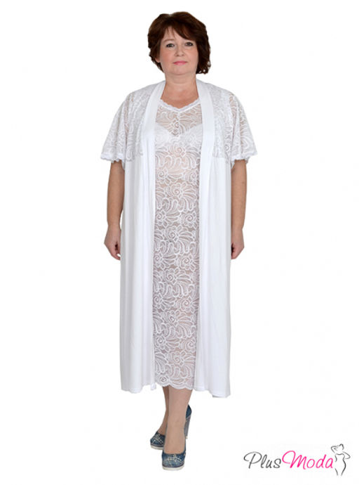 Халат-пеньюар Модель №857 размеры 44-84 - Plusmoda фото 6