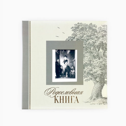 Родословная книга с рамкой под фото «Семейная», 21.5×23.7 см