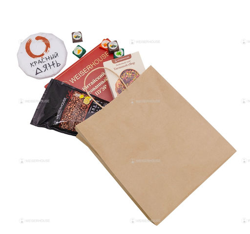Пакет крафт с ручками (240*140*280), 1 уп*10шт. - Weiserhouse фото 3