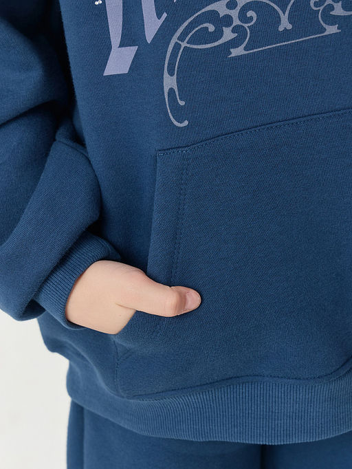 Комплект для девочек синий с надписью "Rockstar"