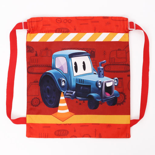 Сумка детская «Синий трактор», 35×30 см, красная