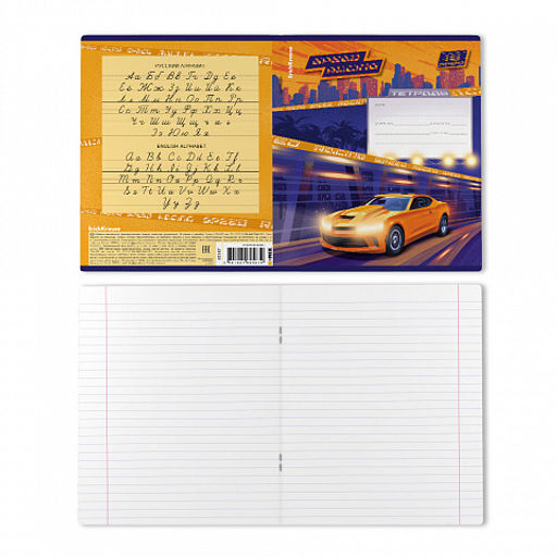 Цена за 10 шт. Тетрадь школьная ученическая ErichKrause Sport Car, 18 листов, линейка, выборочный УФ-лак (в плёнке по 10 шт.)_MIX-PACK  фото 8