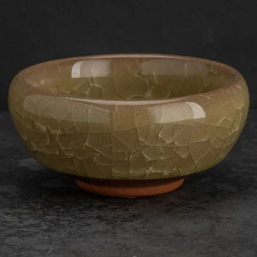 Пиала "Колотый лед" (горчичный) (керамика) 1 шт