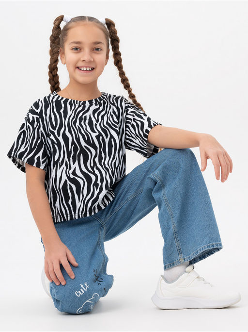 Футболка Зебра белый детская - София фото 9