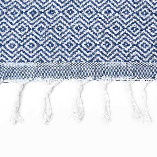 Плед с кисточками «Этель» East, 100×180 см, синий