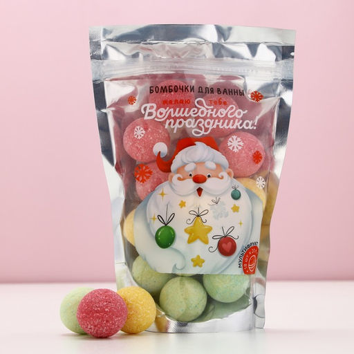 Набор Волшебного праздника, бомбочки для ванны,18 шт по 20 гр,аромат мультифрукт - Чистое счастье фото 3