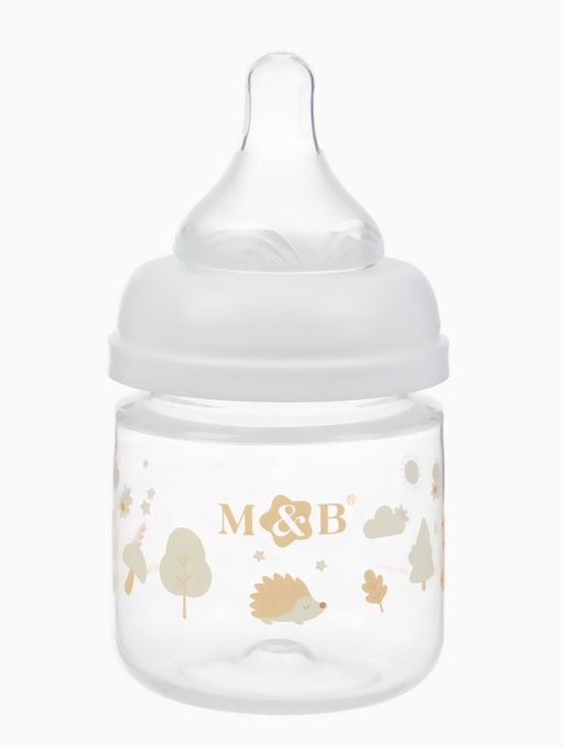 Бутылочка для кормления M&B, ШГ Ø50 мм, +0мес., 120 мл., набор 2 шт. в кор.