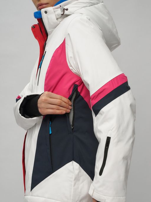 Горнолыжный костюм женский белого цвета 02201Bl - Chunmai фото 9