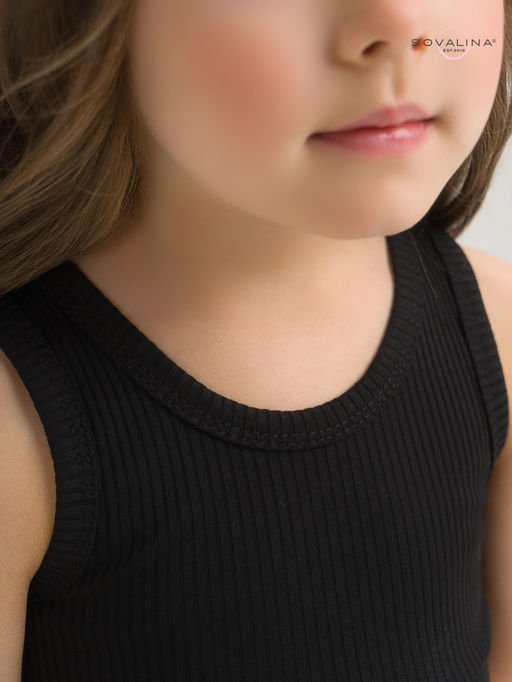 Кроп-топ лапша черный - Sovalina фото 8