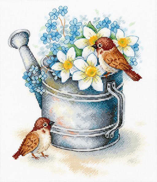 Набор для вышивания М.П.Студия А-026 Поклонники нарциссов СК/Распродажа 27 х 23 см