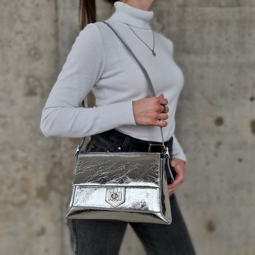 Женская кожаная сумка через плечо 0050-19 - Cidirro фото 4