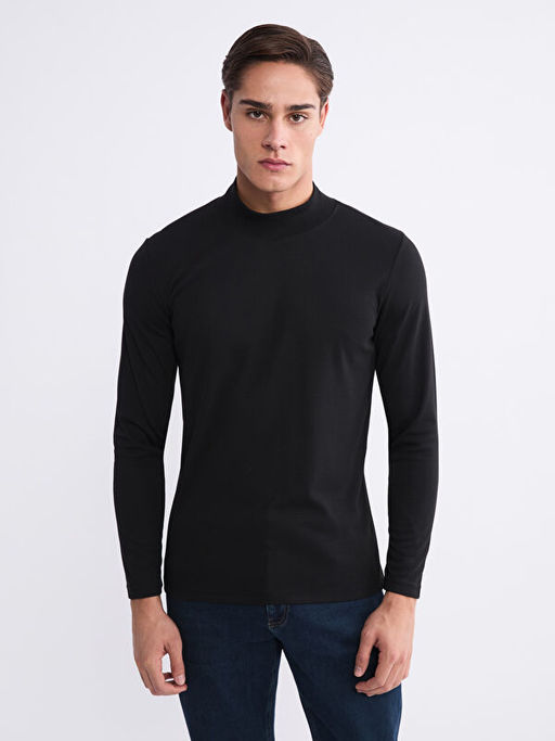 Dik Yaka Erkek Sweatshirt