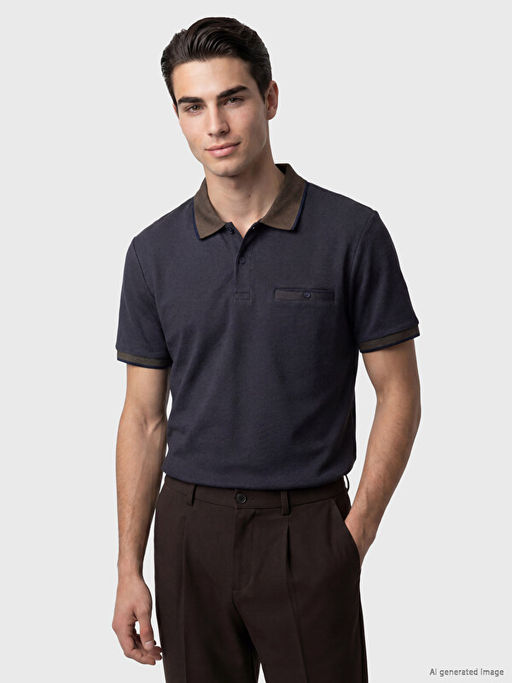 Polo Yaka Erkek Dokulu Ti??rt