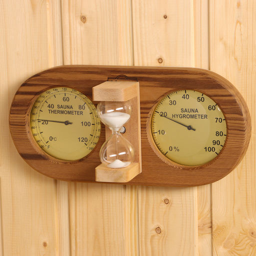 Песочные часы с термометром 29×14×8.3 см V-T080-2, Добропаровъ