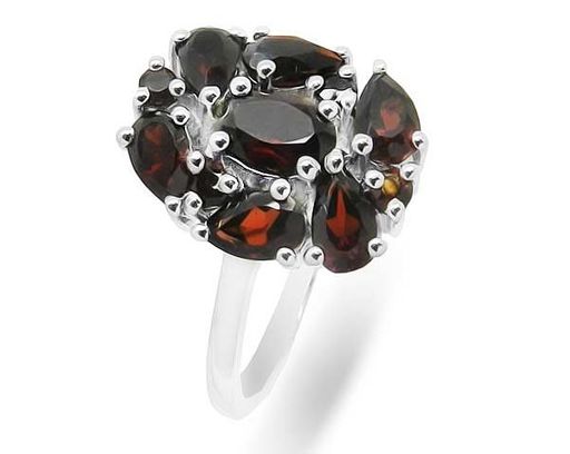 Кольцо из серебра гранат, Асида