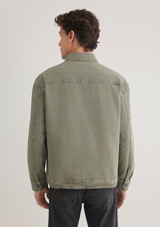 Cep Detayl? Yesil Gomlek - Mavi фото 4