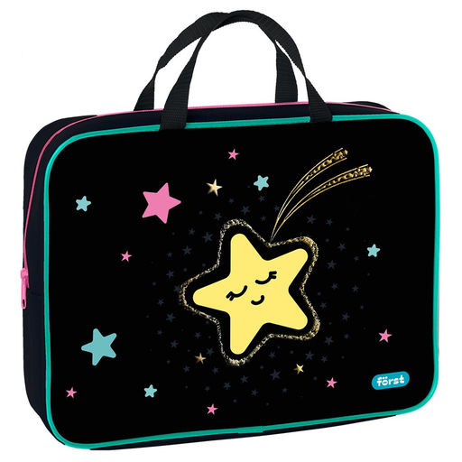 Папка на молнии с ручками А4 F?rst "Stars", 350*265*80мм (FT-FB-A40401) текстиль