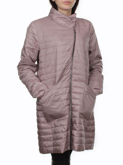 K-532 GRAY PINK Куртка демисезонная стеганая женская (70 гр. холлофайбер)