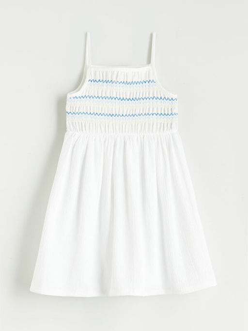 Kare Yaka K?z ?ocuk Elbise