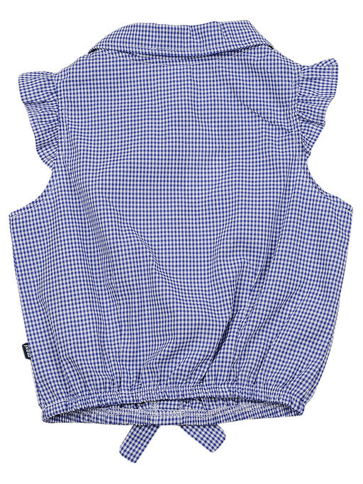 Блузка на пуговицах в клетку UD 3280 син.клетка - Mini maxi фото 3