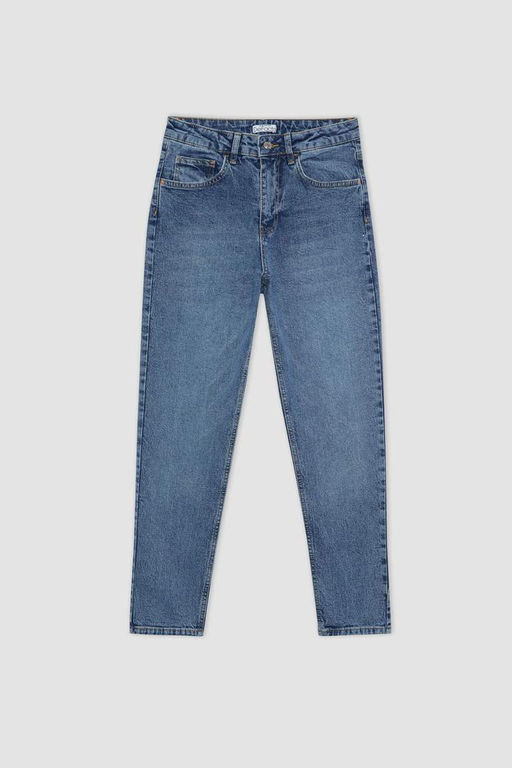 Джинсовые брюки длиной до щиколотки с высокой талией Lina Comfort Mom Fit - Defacto фото 8