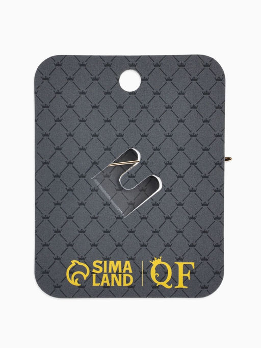 Брошь «Факел с жемчугом», белая в золоте