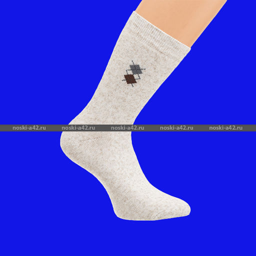 Цена за 5 пар. 5 ПАР - Ростекс (Рус-текс) носки мужские Л-21-1-М лён внутри махра 29  фото 2